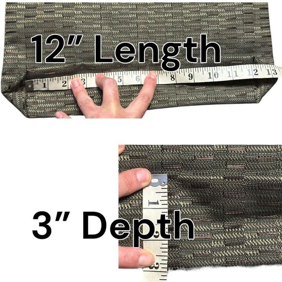 NWT Alan Stuart Black and Brown Large Tote Bag with zipper - Picture 8 of 9